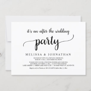 Invitación Afortunadamente Después De Un Fiesta De Elopement 