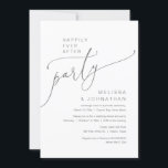 Invitación Afortunadamente Después De Un Fiesta De Elopement<br><div class="desc">Hermoso esquema Casual Mínimo,  gris oscuro,  Elopement Boda Afortunadamente después del fiesta,  tarjeta de invitación. Esto es perfecto para tu recepción de bodas y fiesta de celebración post-boda. Agregue los detalles de la invitación a la celebración de la ampliación de su boda.</div>