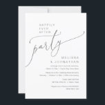 Invitación Afortunadamente Después De Un Fiesta De Elopement<br><div class="desc">Hermoso esquema Casual Mínimo,  gris oscuro,  Elopement Boda Afortunadamente después del fiesta,  tarjeta de invitación. Esto es perfecto para tu recepción de bodas y fiesta de celebración post-boda. Agregue los detalles de la invitación a la celebración de la ampliación de su boda.</div>