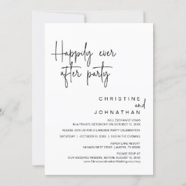 Invitación Afortunadamente Después De Un Fiesta De Elopement 