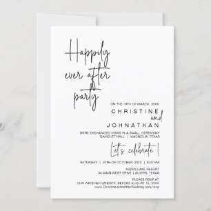 Invitación Afortunadamente Después De Un Fiesta De Elopement 