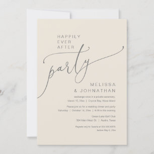 Invitación Afortunadamente Después De Un Fiesta De Elopement
