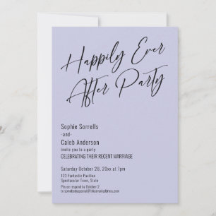Invitación Afortunadamente Después De Un Fiesta Lavanda Elega