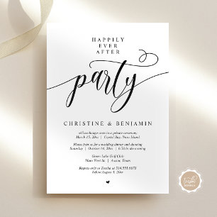 Invitación Afortunadamente Después De Un Guión Fiesta Y Moder