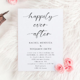 Invitación Afortunadamente Después De Un Guión Mínimo Boda El