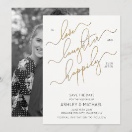 Invitación Afortunadamente Después De Una Boda De Fotografía,