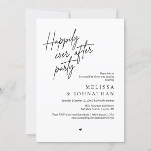 Invitación Afortunadamente Después De Una Cena Fiesta, Modern