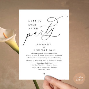 Invitación Afortunadamente Después De Una Cena Fiesta, Románt