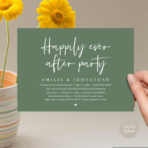 Invitación Afortunadamente Después De Una Cena Fiesta, Románt