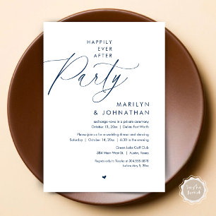 Invitación Afortunadamente Después De Una Cena Fiesta, Románt