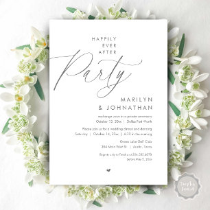 Invitación Afortunadamente Después De Una Cena Fiesta, Románt