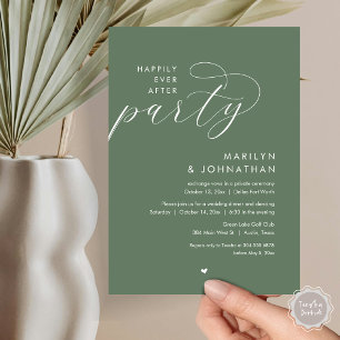 Invitación Afortunadamente Después De Una Cena Fiesta, Románt