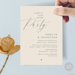 Invitación Afortunadamente Después De Una Cena Fiesta, Románt