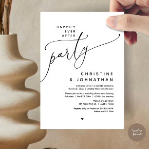 Invitación Afortunadamente Después De Una Cena Fiesta, Románt