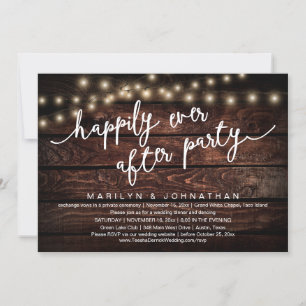 Invitación Afortunadamente Después De Una Cena Fiesta Y Rústi