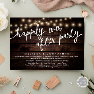 Invitación Afortunadamente Después De Una Cena Fiesta Y Rústi