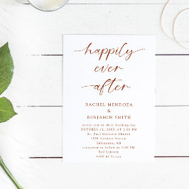 Invitación Afortunadamente después del elegante guión de Boho