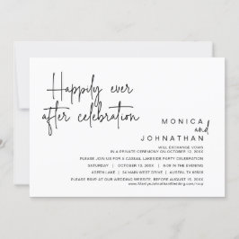 Invitación Afortunadamente, después, la celebración del Boda 