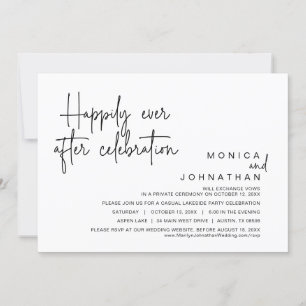 Invitación Afortunadamente, después, la celebración del Boda 