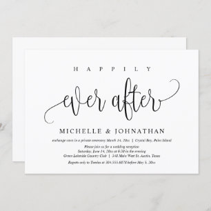 Invitación Afortunadamente, después, la celebración del Boda 