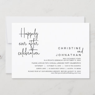 Invitación Afortunadamente, después, la celebración del Boda