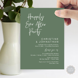 Invitación Afortunadamente, Fiesta de Cena Boda Elopement