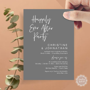 Invitación Afortunadamente, Fiesta de Cena Boda Elopement