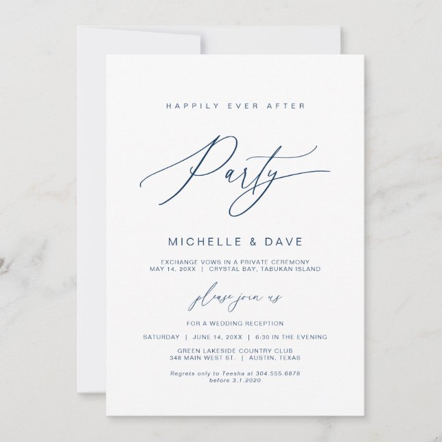 Invitación Afortunadamente, luego de Fiesta, la fuente azul d (Anverso)