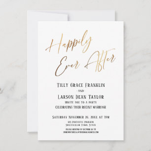 Invitación Afortunadamente luego del Fiesta de la Boda Elegan
