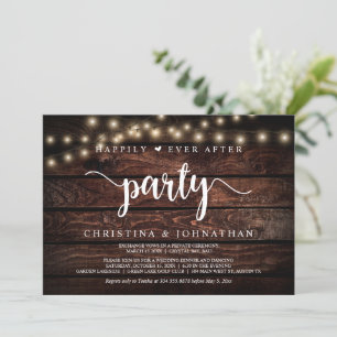 Invitación Afortunadamente Siempre Después De fiesta, Luces D