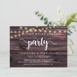 Invitación Afortunadamente Siempre Después De fiesta, Luces D