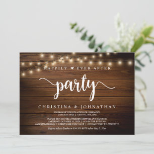 Invitación Afortunadamente Siempre Después De fiesta, Luces D