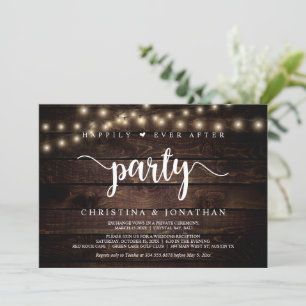 Invitación Afortunadamente Siempre Después De fiesta, Luces D