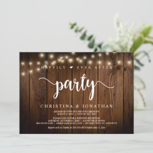 Invitación Afortunadamente Siempre Después De fiesta, Luces D