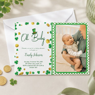 Invitación Afortunadito – Baby Shower del Día de San Patricio