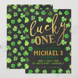 Invitación Afortunado | Cumpleaños 1er día de San Patricio