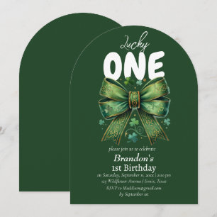 Invitación Afortunado Día Uno St Patricks Primer Cumpleaños