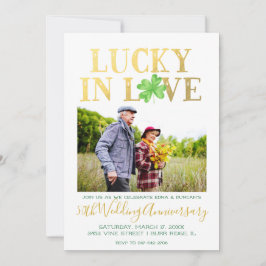 Invitación Afortunado en amor | Aniversario Boda