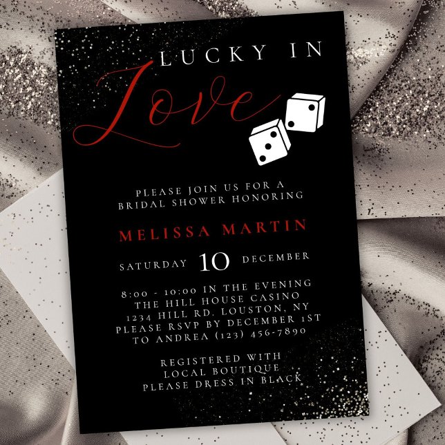 Invitación Afortunado en Amor Casino Vegas - Ducha de novias (Subido por el creador)