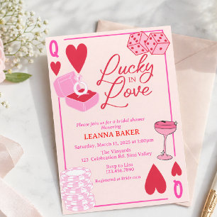 Invitación Afortunado en el amor, Desayuno de boda, Afortunad