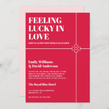 Afortunado en el Boda Rojo Crimson