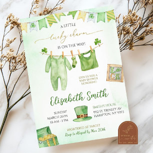 Invitación Afortunado en el Encantador Baby Clothes Baby Show