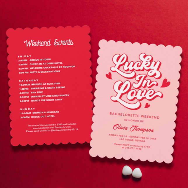 Invitación Afortunado en las Vegas de amor (Subido por el creador)
