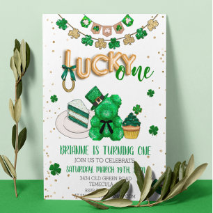 Invitación Afortunado One St. Patrick's Birthday Baby Fiesta