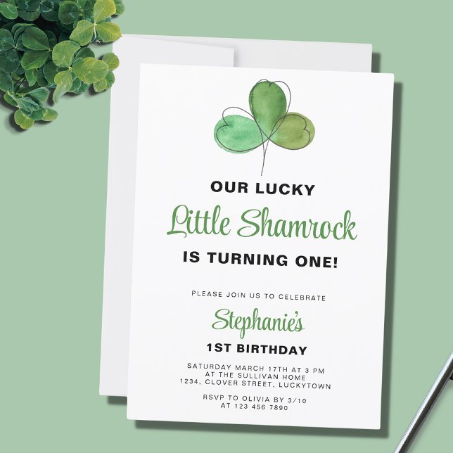 Invitación Afortunado One St. Patrick's Day 1er cumpleaños (Subido por el creador)