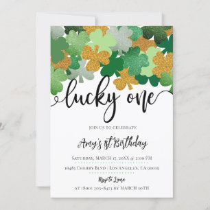 Invitación Afortunado One St. Patrick's Day 1er cumpleaños