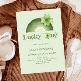 Invitación Afortunado One St. Patrick's Day Arcoiris primer c