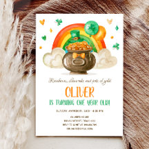 Afortunado One St. Patrick's Day Boy primer cumple