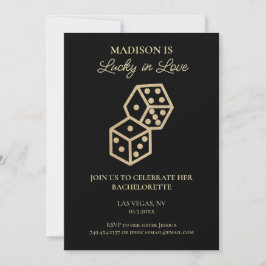 Invitación Afortunado por amar el casino de los dados de oro