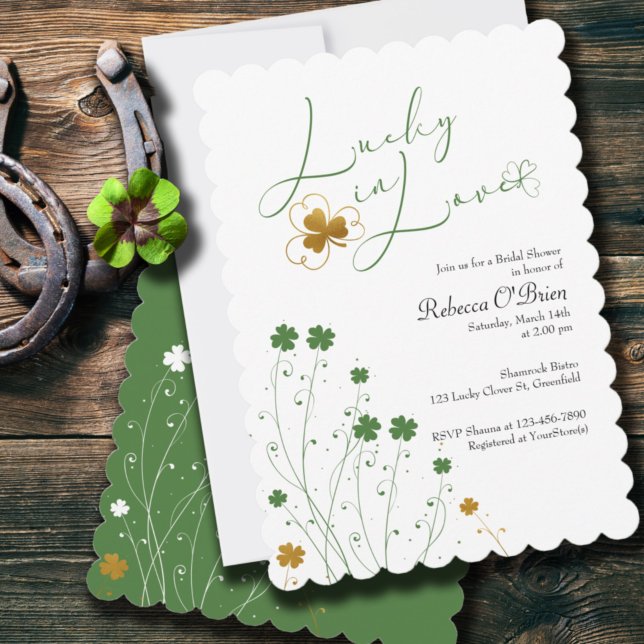 Invitación Afortunado por amar Shamrock Wildflowers Ducha de  (Subido por el creador)